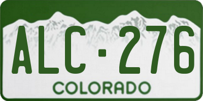 CO license plate ALC276