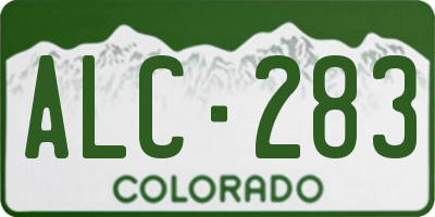 CO license plate ALC283