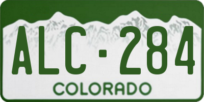CO license plate ALC284
