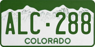 CO license plate ALC288