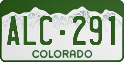 CO license plate ALC291