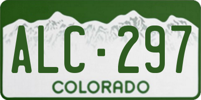 CO license plate ALC297