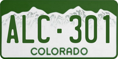 CO license plate ALC301