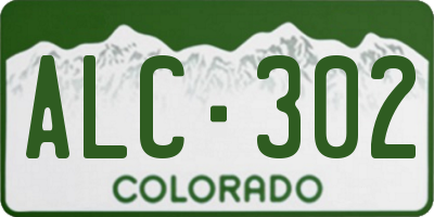 CO license plate ALC302