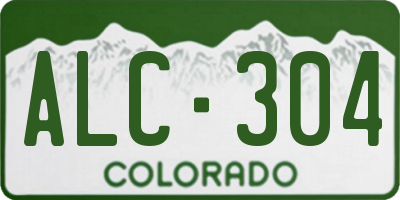 CO license plate ALC304