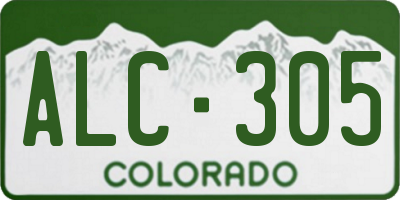 CO license plate ALC305