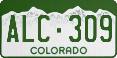 CO license plate ALC309