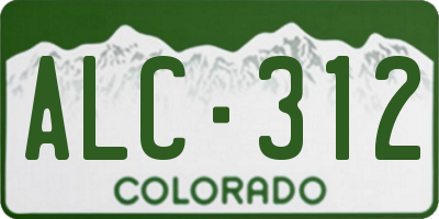 CO license plate ALC312