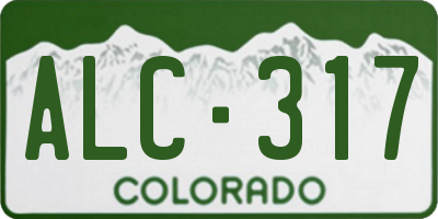 CO license plate ALC317