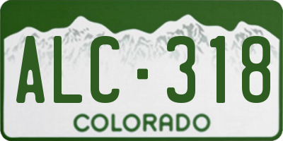 CO license plate ALC318