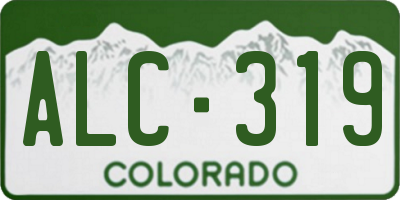 CO license plate ALC319