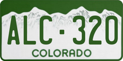 CO license plate ALC320