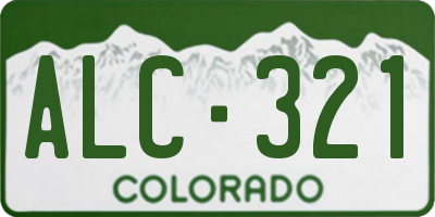 CO license plate ALC321