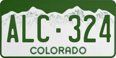 CO license plate ALC324