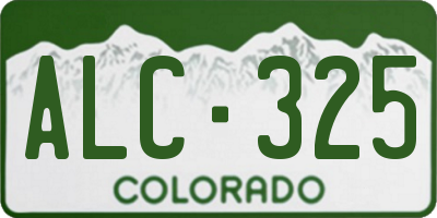 CO license plate ALC325