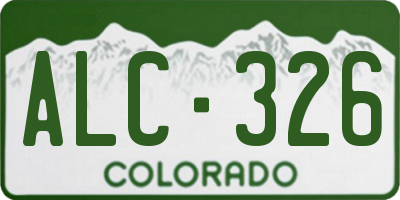 CO license plate ALC326