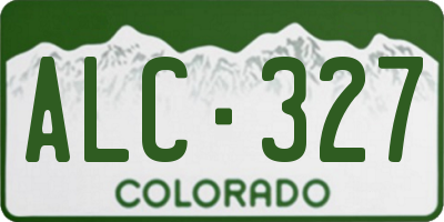 CO license plate ALC327