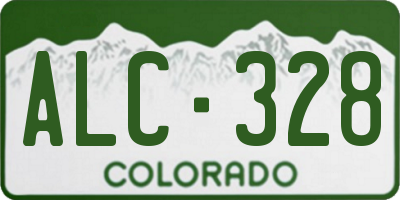 CO license plate ALC328