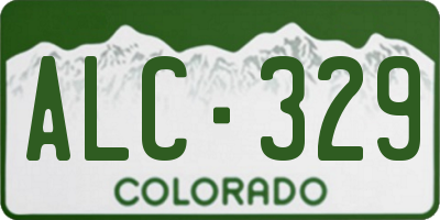CO license plate ALC329