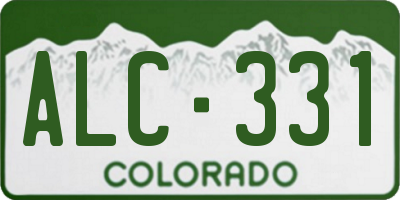 CO license plate ALC331