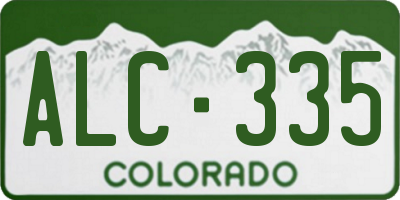CO license plate ALC335