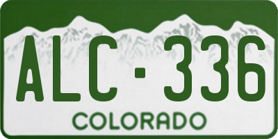 CO license plate ALC336