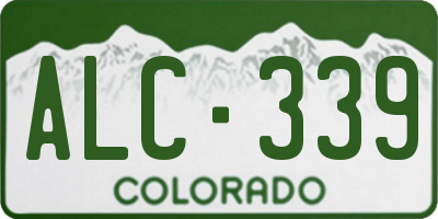 CO license plate ALC339