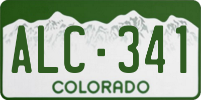 CO license plate ALC341