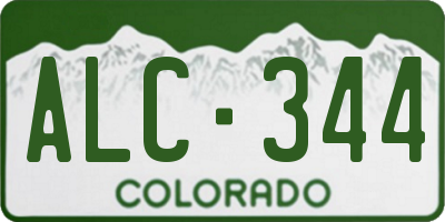 CO license plate ALC344