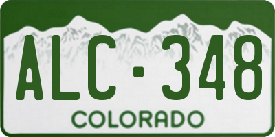 CO license plate ALC348
