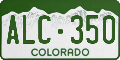 CO license plate ALC350