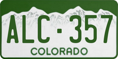CO license plate ALC357