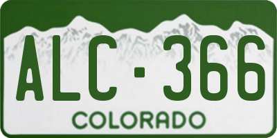 CO license plate ALC366