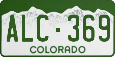 CO license plate ALC369