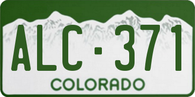 CO license plate ALC371