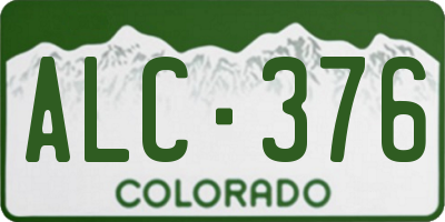 CO license plate ALC376