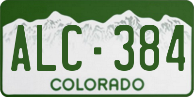 CO license plate ALC384