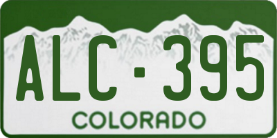 CO license plate ALC395