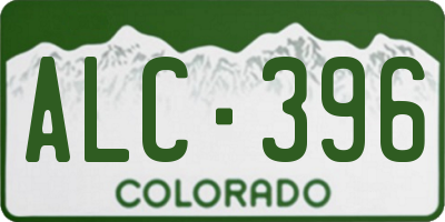 CO license plate ALC396