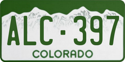 CO license plate ALC397