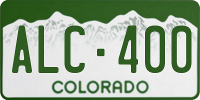 CO license plate ALC400