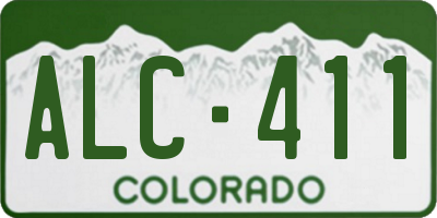 CO license plate ALC411