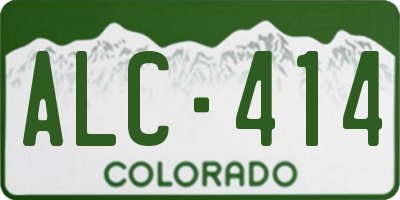 CO license plate ALC414