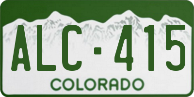 CO license plate ALC415