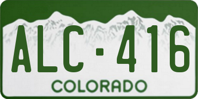 CO license plate ALC416