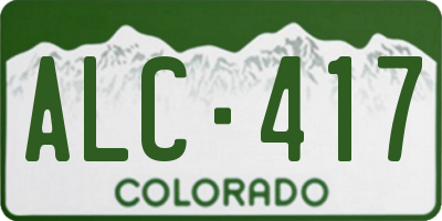 CO license plate ALC417