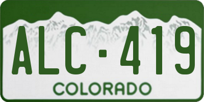 CO license plate ALC419
