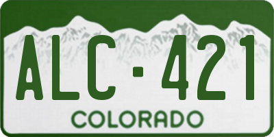 CO license plate ALC421