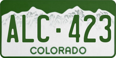 CO license plate ALC423