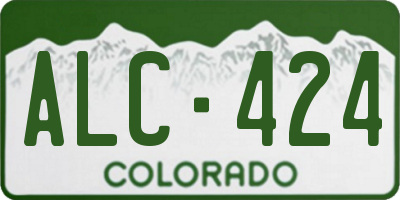 CO license plate ALC424